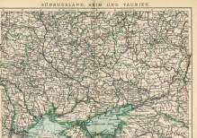 [mapa, ok. 1905] Sudrussland, Krim und Taurien [Rosja Południowa, Krym i Wołyń, [Ukraina]]
