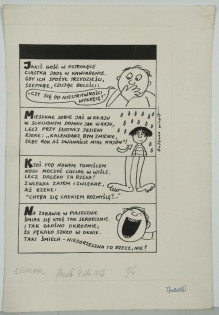 [rysunek, 1978] Jakiś gość w Ostrołęce... [4 limeryki]