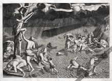 [rycina, ok. 1675] Miserabilis Hominum Status in principio Diluvii [biblijny potop]