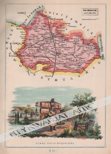 [mapa, 1907] Powiat Biłgorajski Guberni Lubelskiej