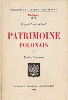 Patrimoine Polonais. Etudes litteraires