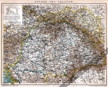 [mapa, 1895] Ungarn und Galizien [Węgry i Galicja]