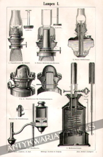 [rycina, 1896] Lampen I-II [lampy naftowe]