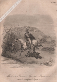 [rycina, ok. 1837] Mort du Prince Joseph Poniatowski das les champs de Leipsig, 1813 [Śmierć księcia Józefa Poniatowskiego]