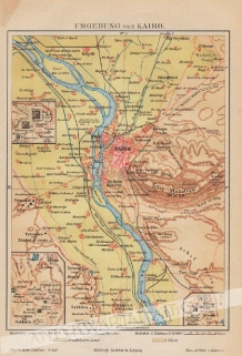 [mapa, 1896] Umgebung von Kairo [Okolice Kairu]