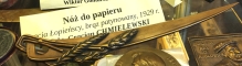 [nóż do papieru, 1929] Nóż do papieru - ostrze kosy, Bracia Łopieńscy, 1929