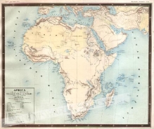[mapa, 1850] Africa. Uebersicht der Gebirgs -und Tieflander.