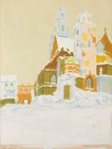 [grafika, 1928] Wawel Katedra