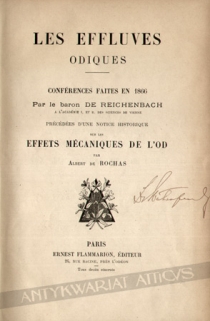 Les effluves odiques. Conferences faites en 1866