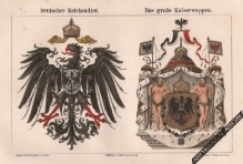 [rycina, 1894] Deutscher Reichsadler, Das grose Kaiserwappen [niemieckie herby cesarskie]
