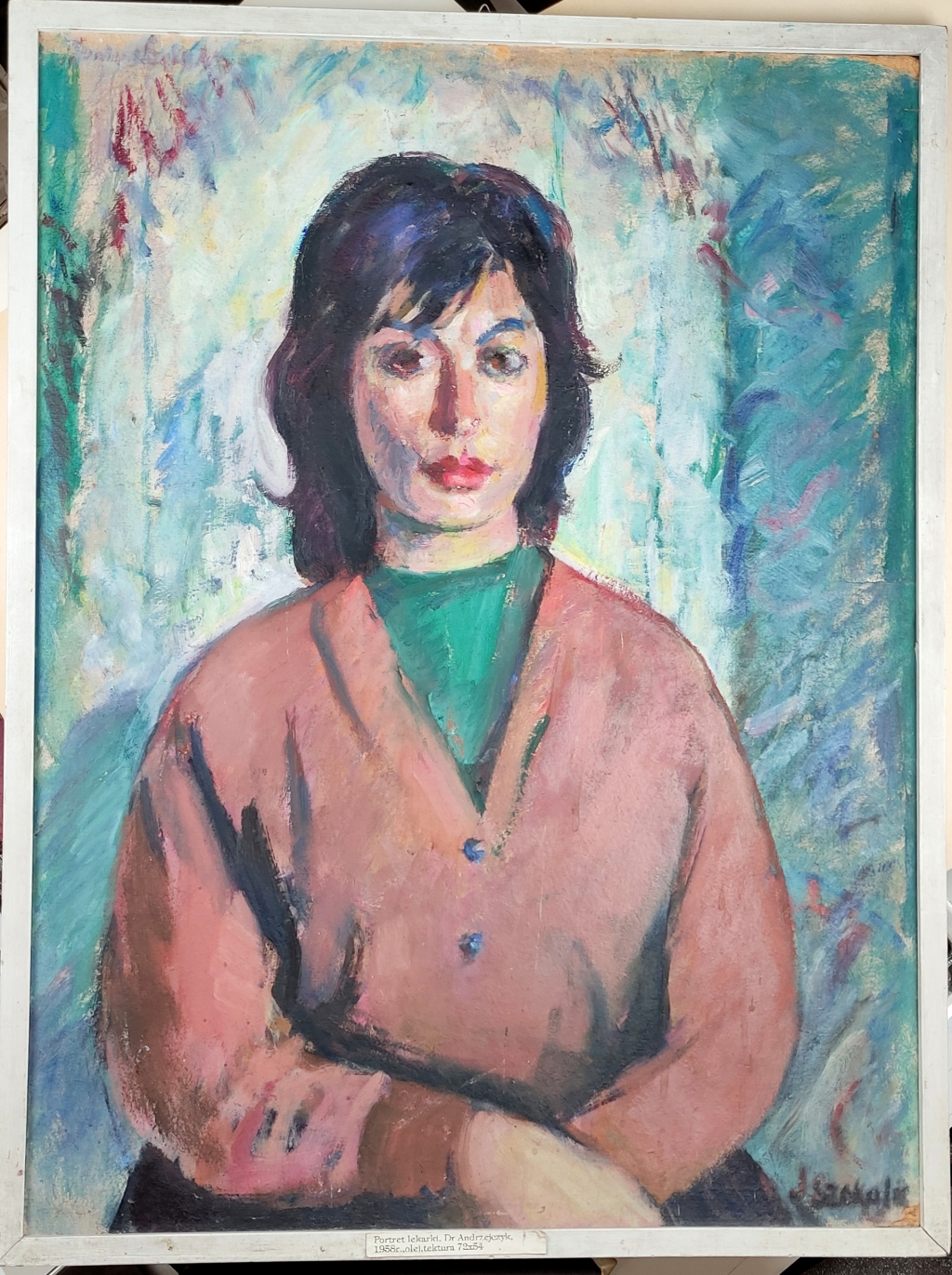 [obraz, 1958] Portret lekarki dr Andrzejczyk