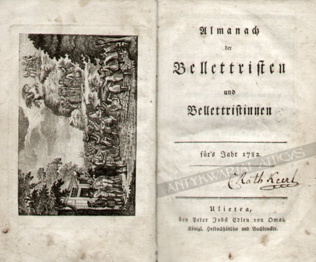 Almanach der Belletristen und Belletristinnen fürs Jahr 1782