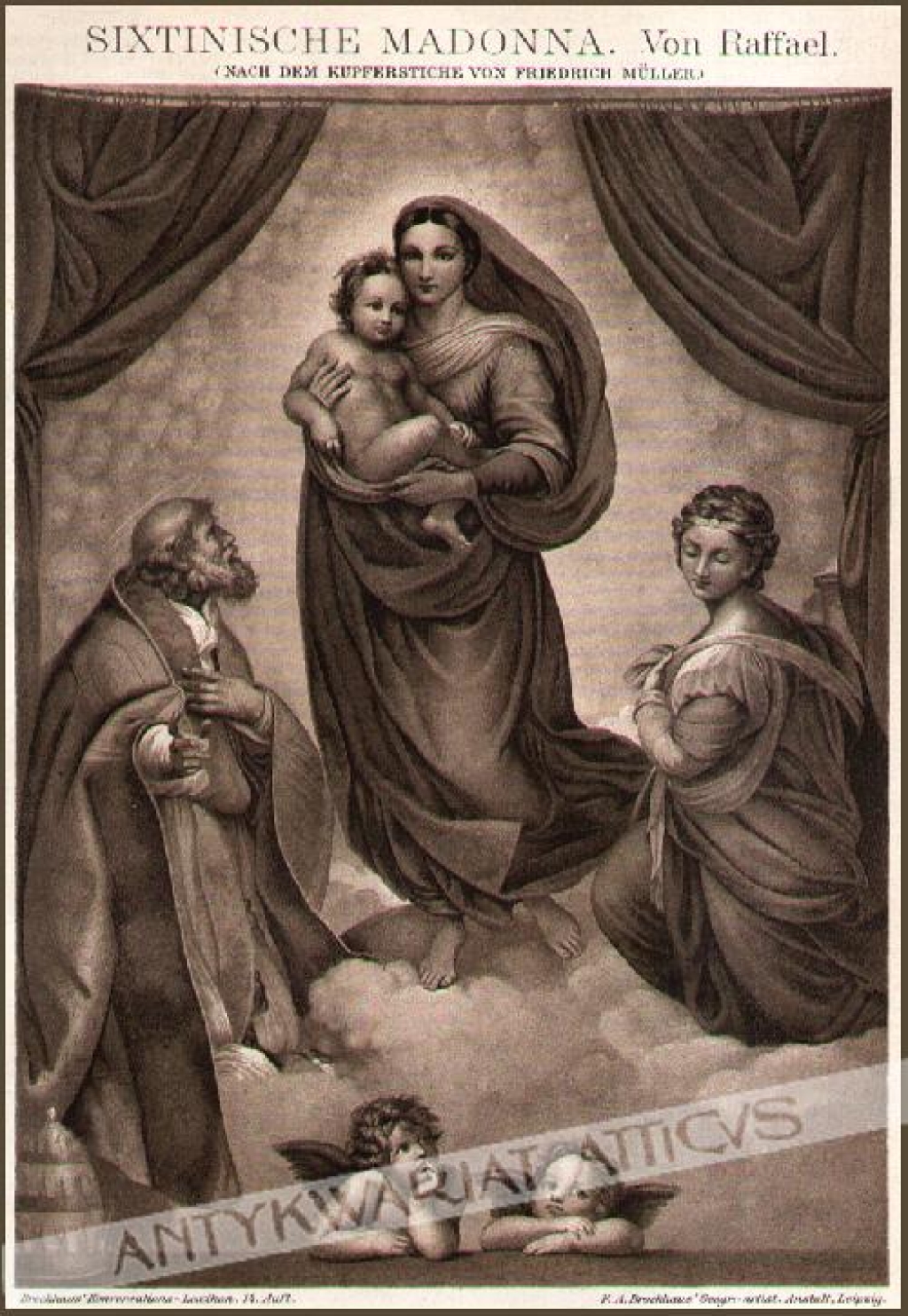 [rycina, 1903] Sixtinische Madonna. Von Raffael